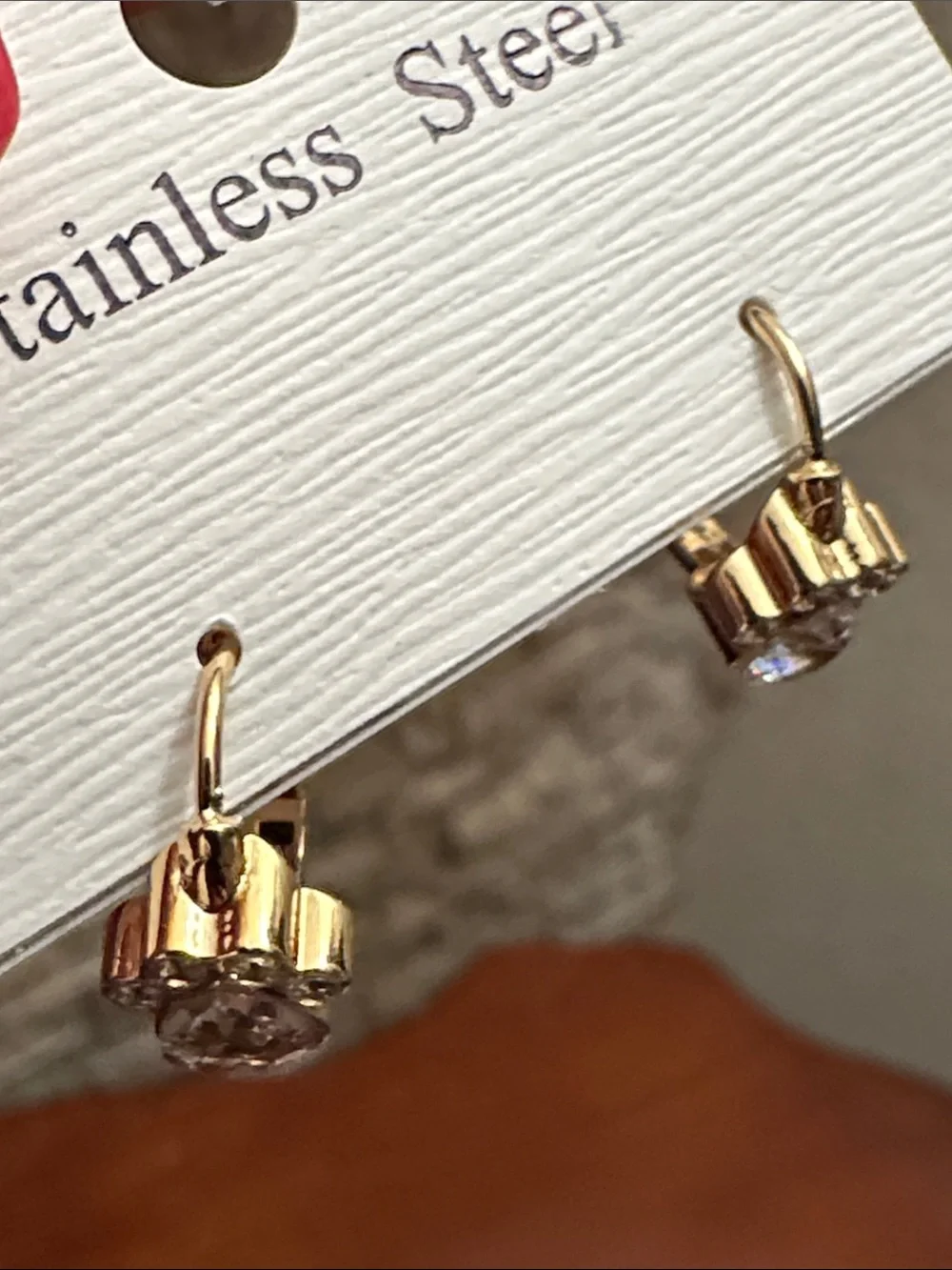 Fashion Jewelry Gold Paw Hoop Earrings with Clear Crystals